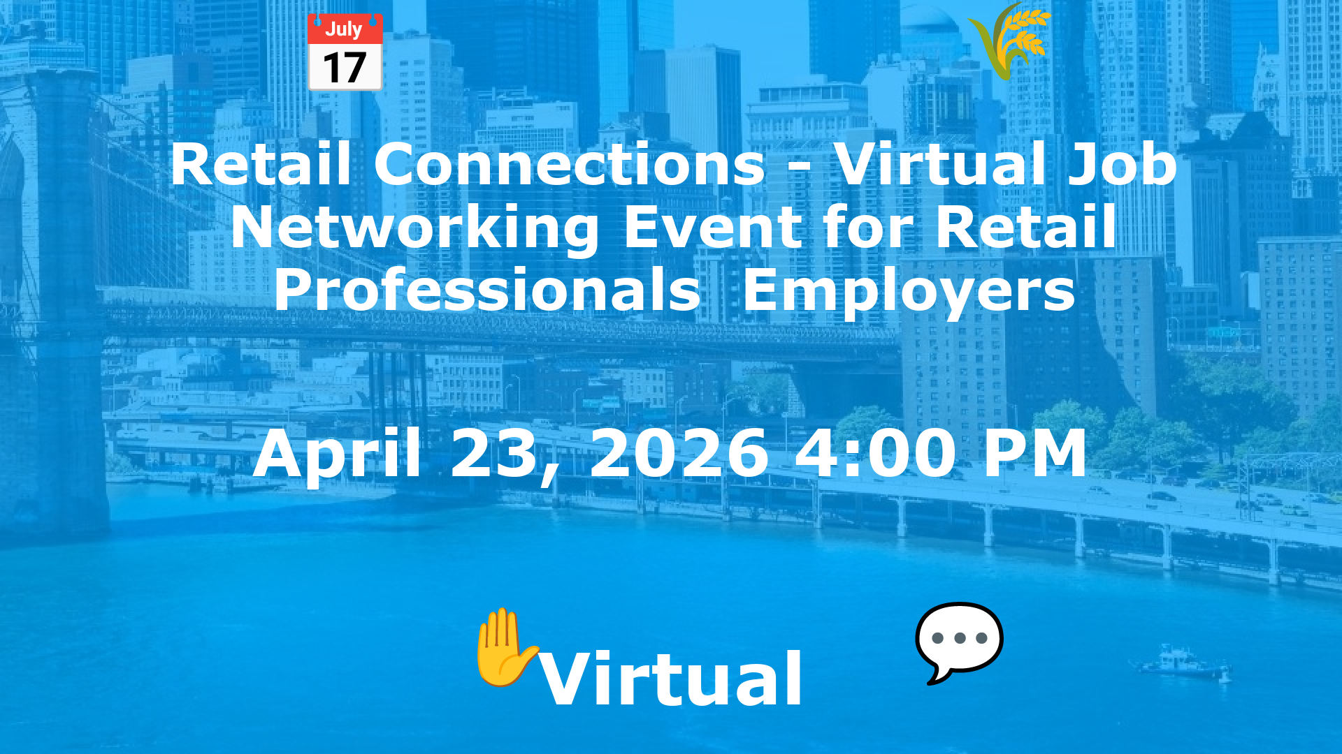 Retail Connections - Virtual Job  Networking Event for Retail Professionals  Employers event image